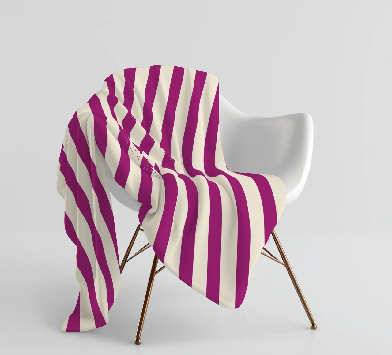 Retro Charming Magenta Stripes coperta in pile da TijanaArtStudio88