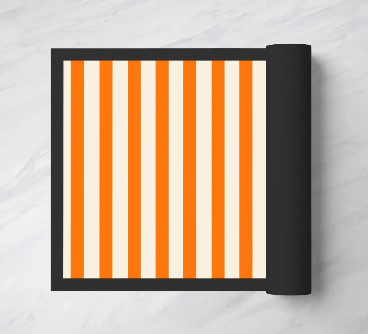 Retro Charming Orange Stripes zerbino da TijanaArtStudio88