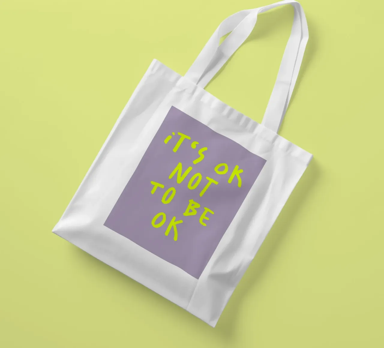 It‘s ok Not to be ok (2 Farben) borsa in juta da FRICKE DESIGN