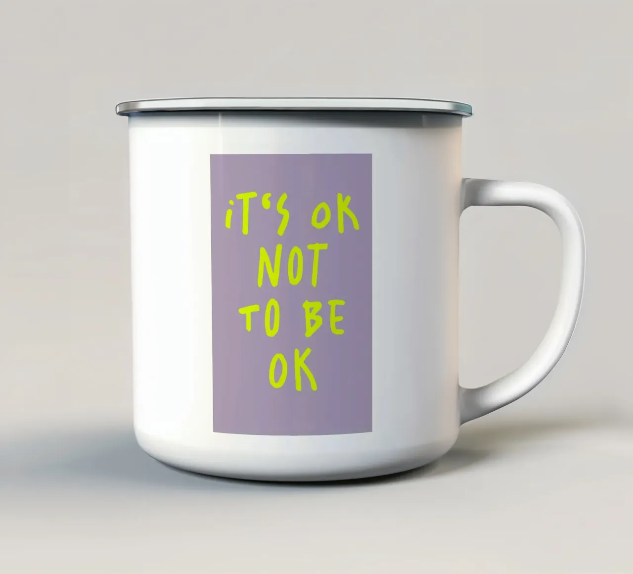 It‘s ok Not to be ok (2 Farben) tazza in smalto da FRICKE DESIGN