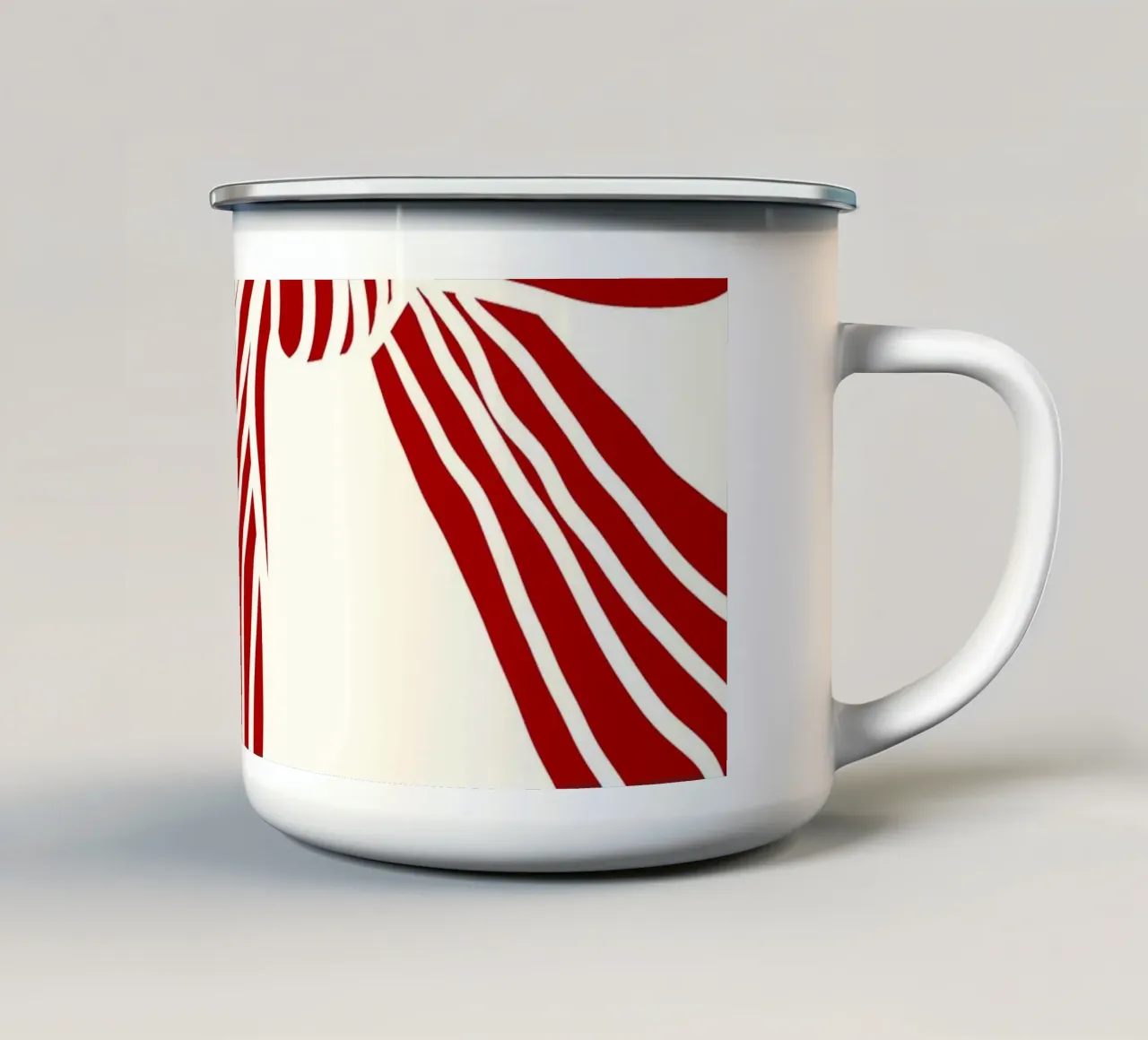 Red bow on white tazza in smalto da TijanaArtStudio88
