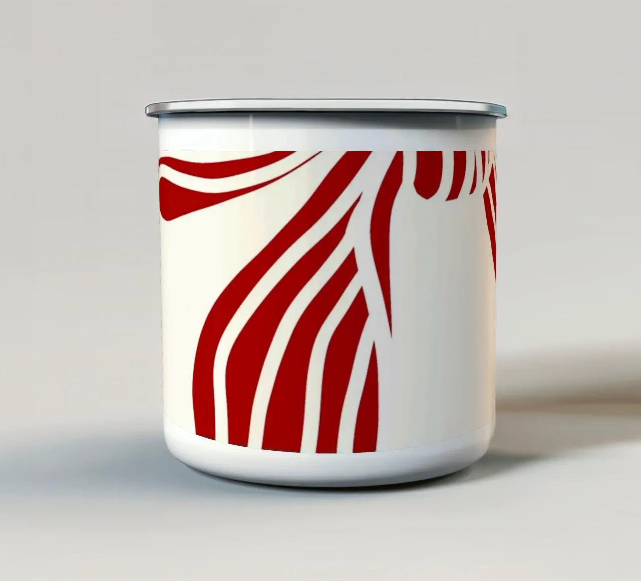 Red bow on white tazza in smalto da TijanaArtStudio88