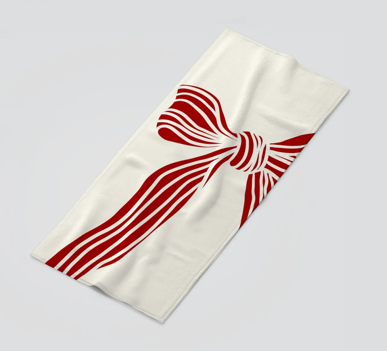Red bow on white telo mare da TijanaArtStudio88