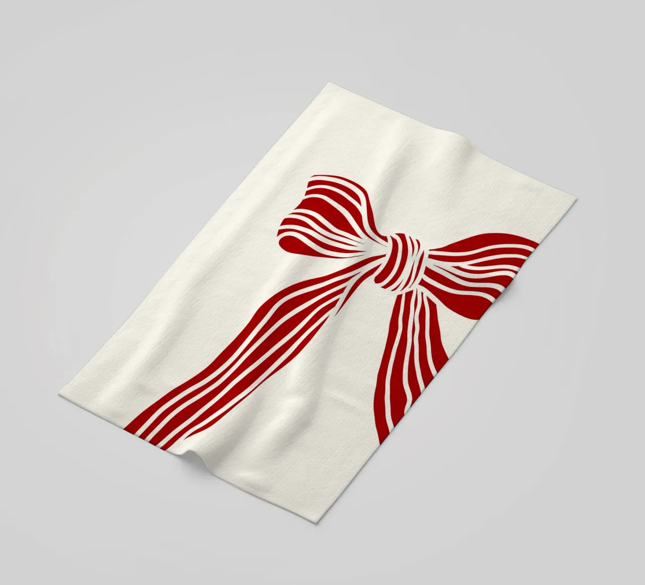 Red bow on white telo mare da TijanaArtStudio88