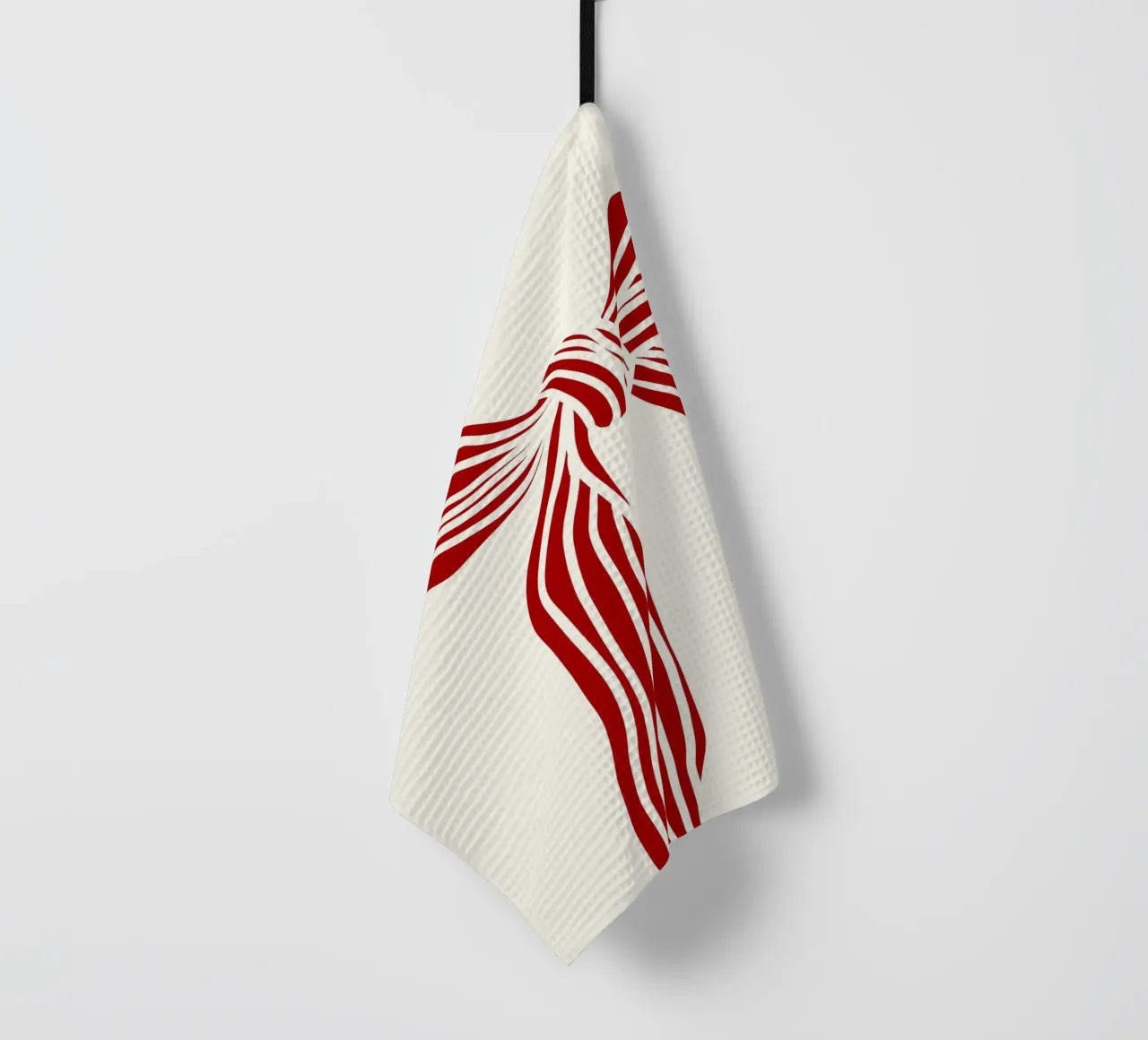 Red bow on white canovaccio da cucina da TijanaArtStudio88