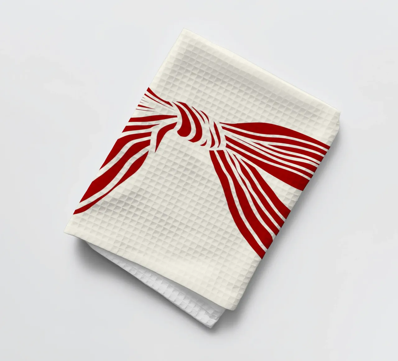 Red bow on white canovaccio da cucina da TijanaArtStudio88