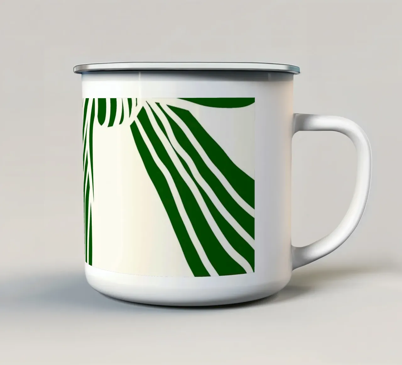 Green Bow on White tazza in smalto da TijanaArtStudio88