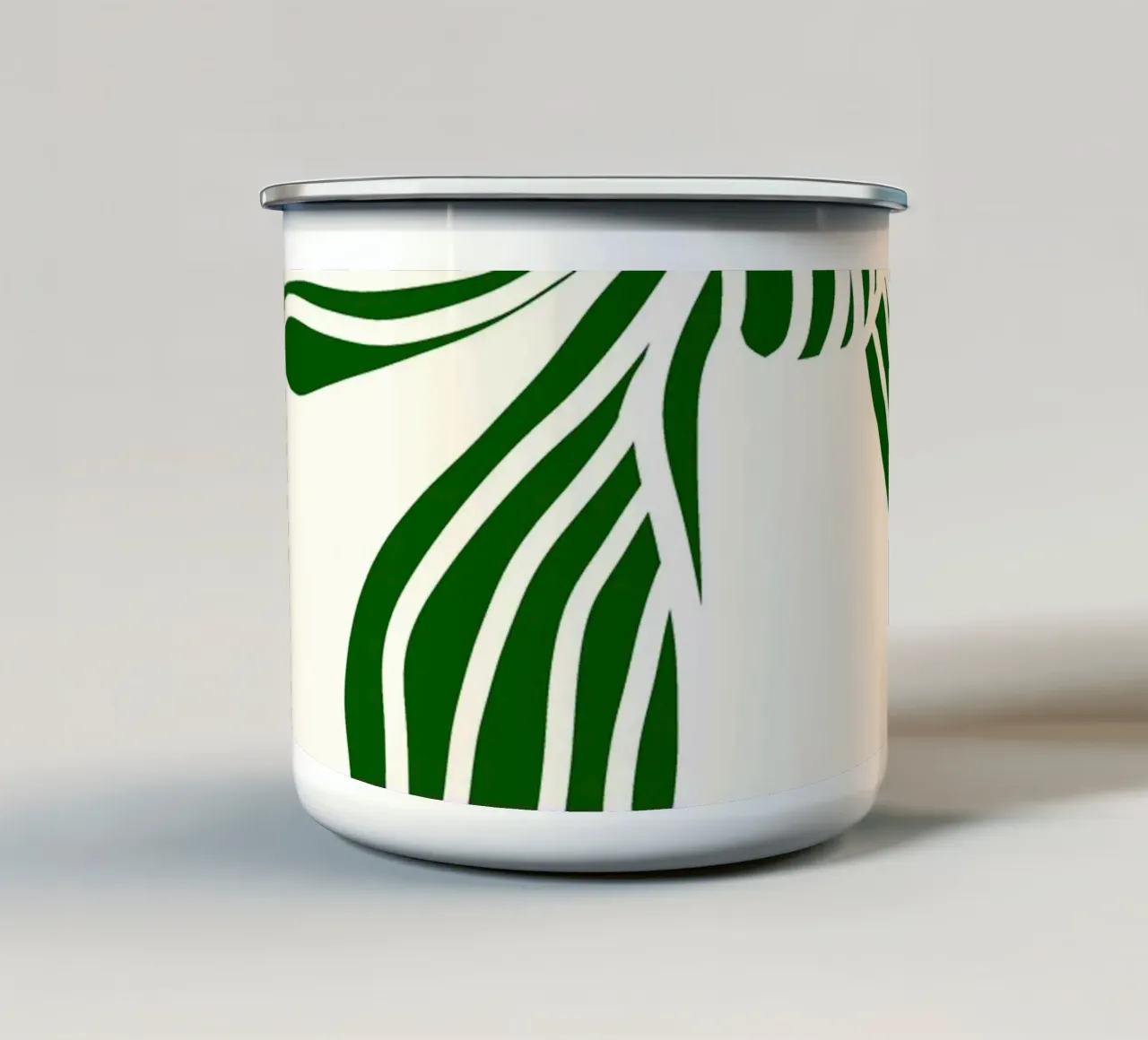 Green Bow on White tazza in smalto da TijanaArtStudio88