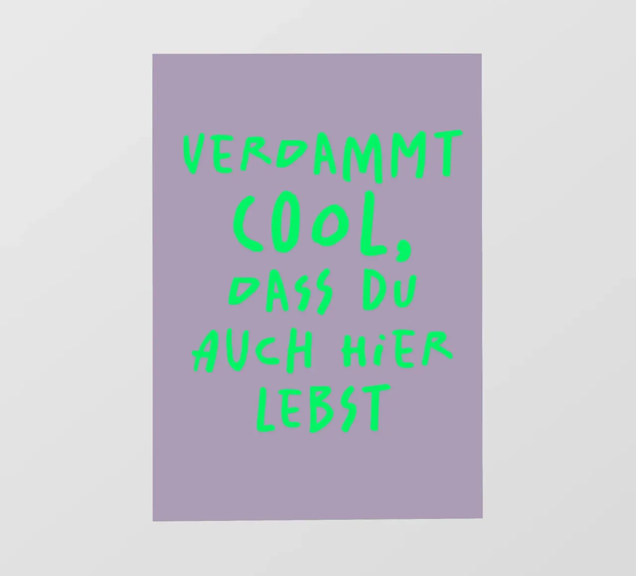 Verdammt cool, dass du auch hier lebst pellicola backlit da FRICKE DESIGN