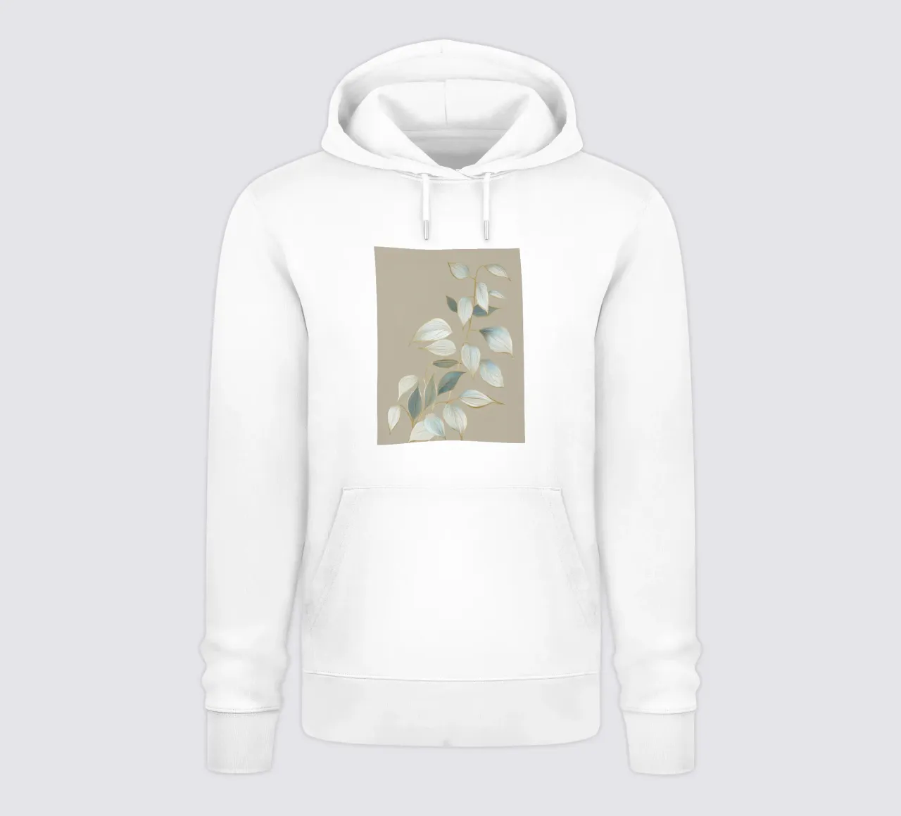 Design a foglie color oro pastello felpa con cappuccio da Carinaprint