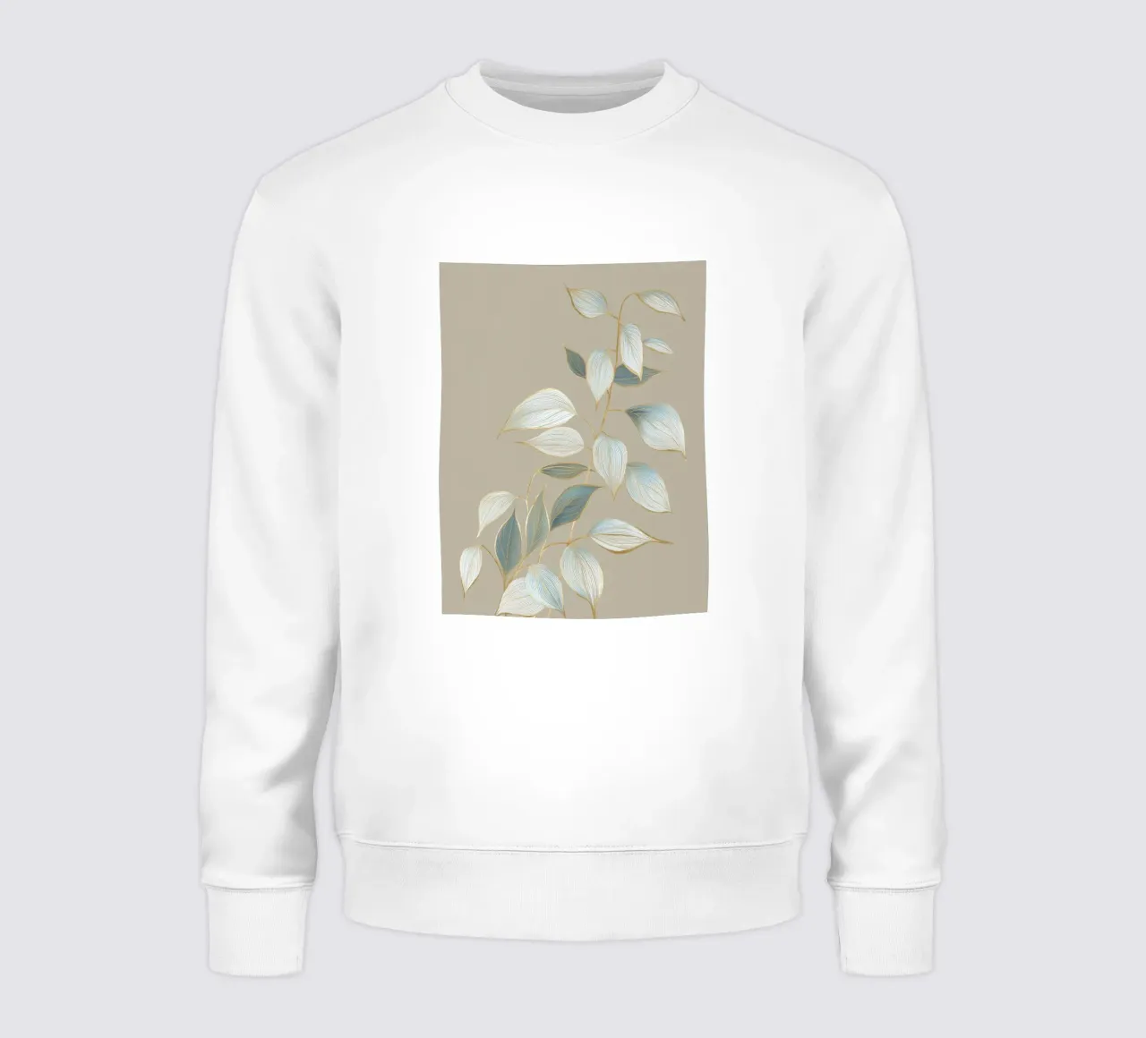 Design a foglie color oro pastello felpa da Carinaprint