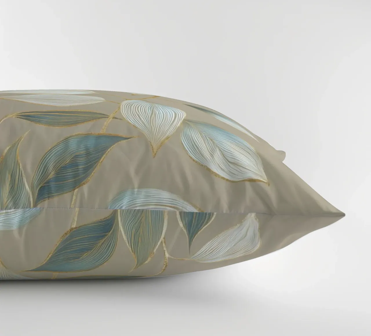 Design a foglie color oro pastello cuscino da Carinaprint