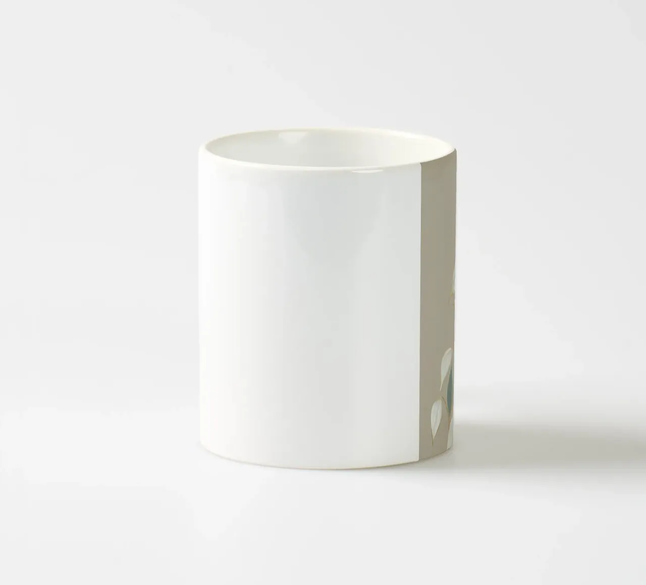 Design a foglie color oro pastello tazza in ceramica da Carinaprint