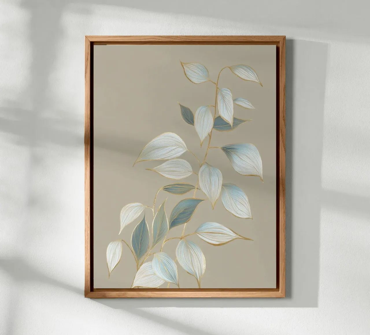 Design a foglie color oro pastello alluminio dibond da Carinaprint