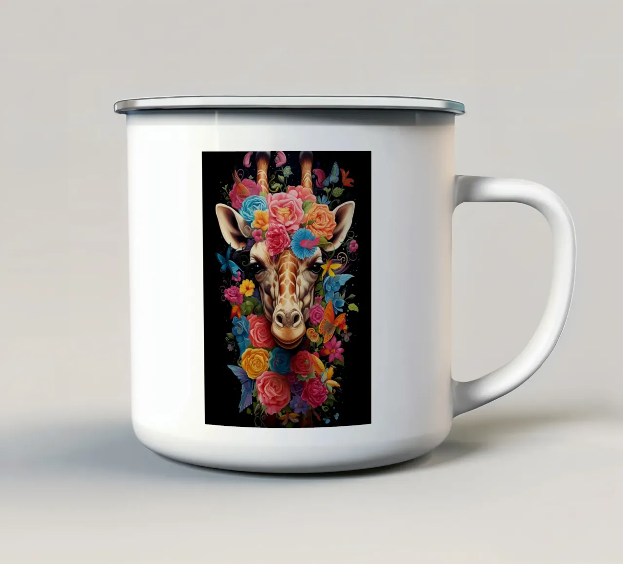 Fiori di giraffa 2 tazza in smalto da Mateo