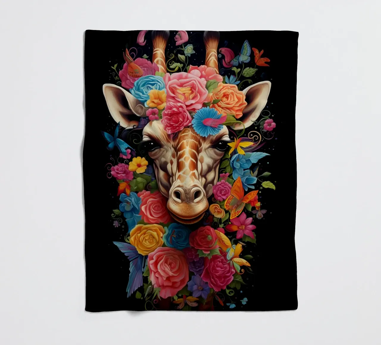 Fiori di giraffa 2 coperta in pile da Mateo