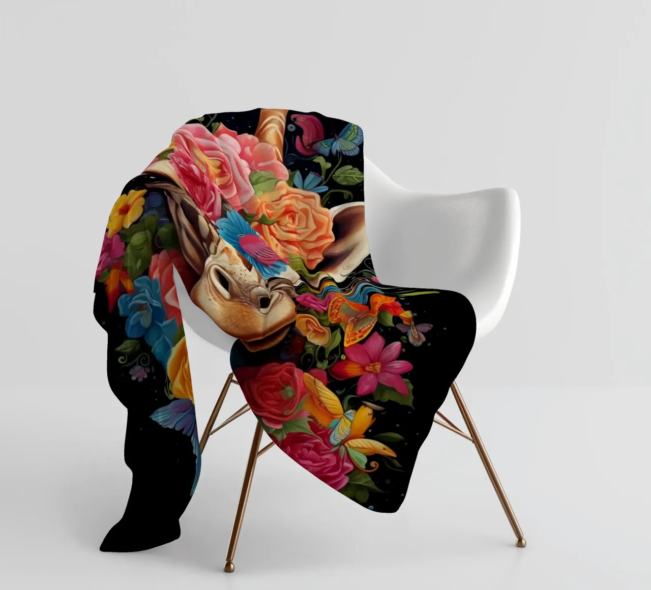 Fiori di giraffa 2 coperta in pile da Mateo