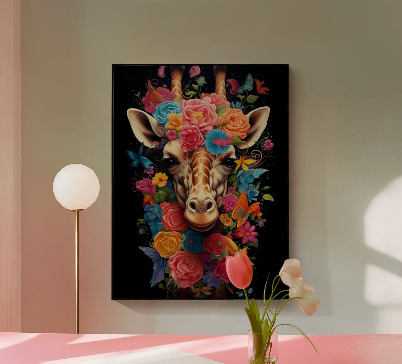 Fiori di giraffa 2 plexiglass da Mateo