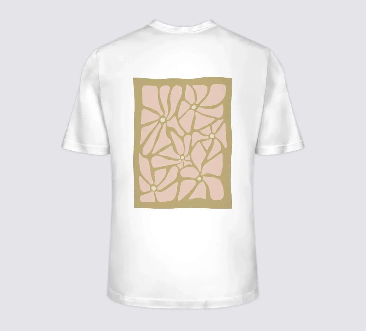 Fiori astratti retrò di metà secolo, rosa, crema e abbronzatura, di tipo trippy t-shirt da This Wild Soul - Illustration