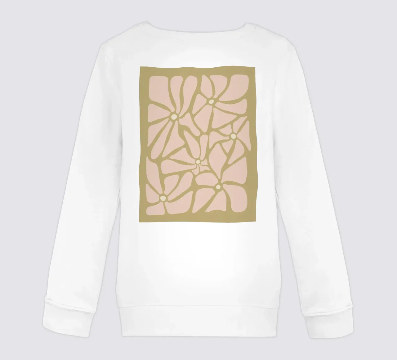 Fiori astratti retrò di metà secolo, rosa, crema e abbronzatura, di tipo trippy felpa bambino da This Wild Soul - Illustration
