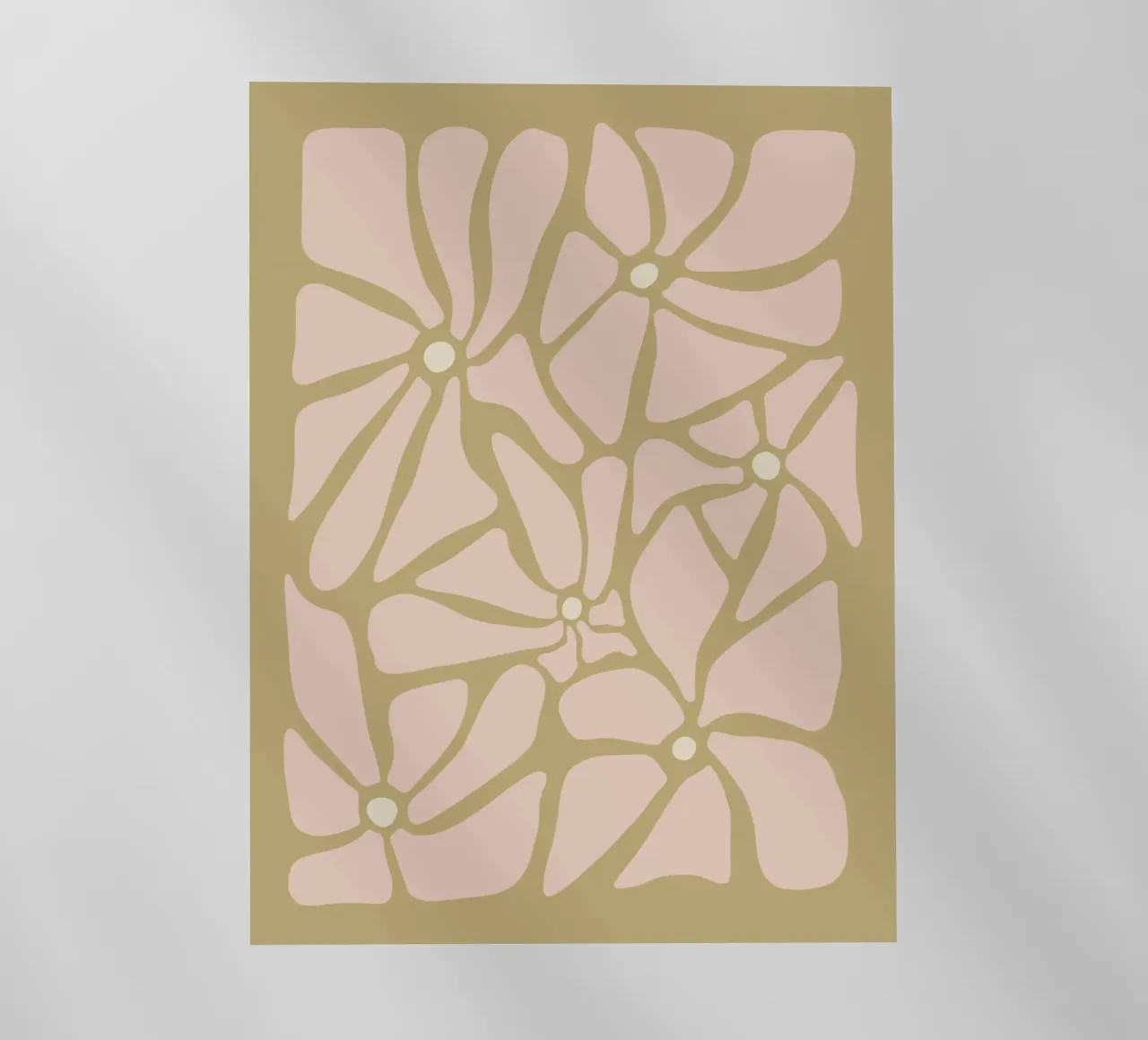 Fiori astratti retrò di metà secolo, rosa, crema e abbronzatura, di tipo trippy pellicola backlit da This Wild Soul - Illustration