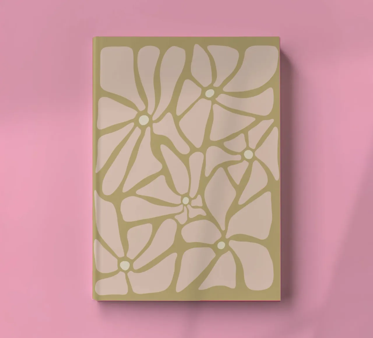 Fiori astratti retrò di metà secolo, rosa, crema e abbronzatura, di tipo trippy diario da This Wild Soul - Illustration