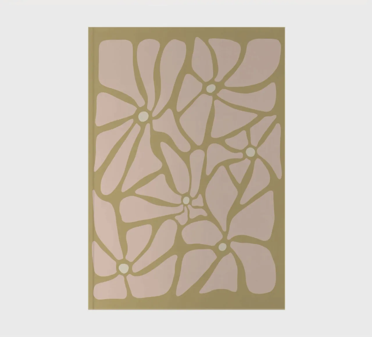 Fiori astratti retrò di metà secolo, rosa, crema e abbronzatura, di tipo trippy diario da This Wild Soul - Illustration