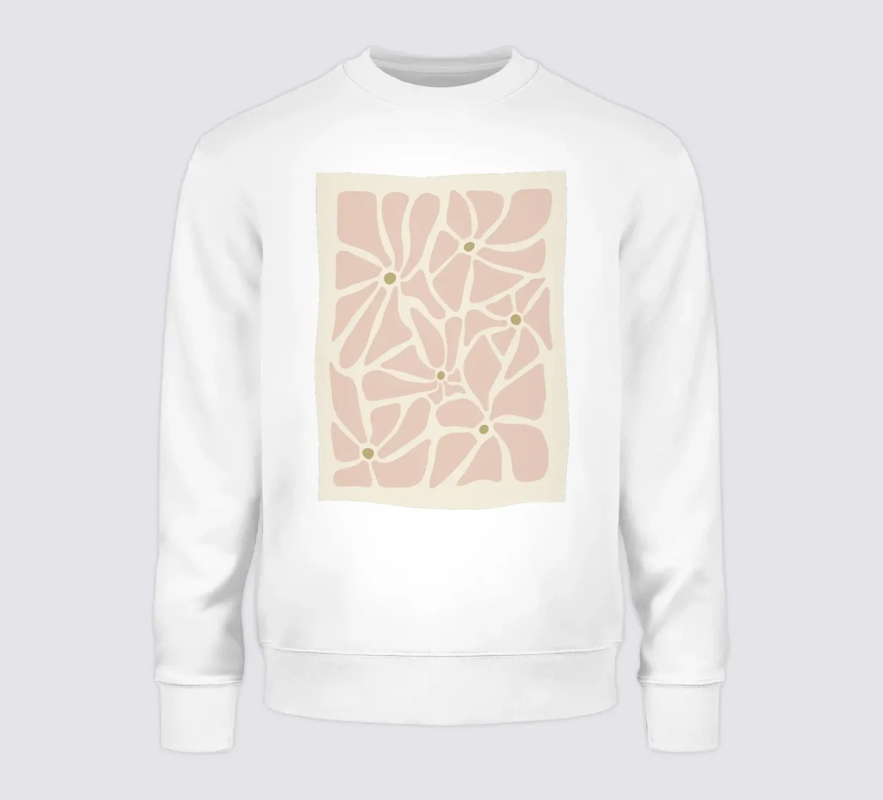 Fiori astratti di metà secolo, color crema, marrone e beige felpa da This Wild Soul - Illustration