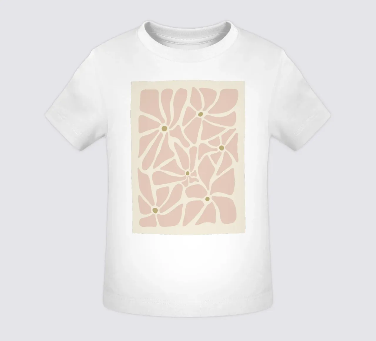 Fiori astratti di metà secolo, color crema, marrone e beige maglietta neonato da This Wild Soul - Illustration
