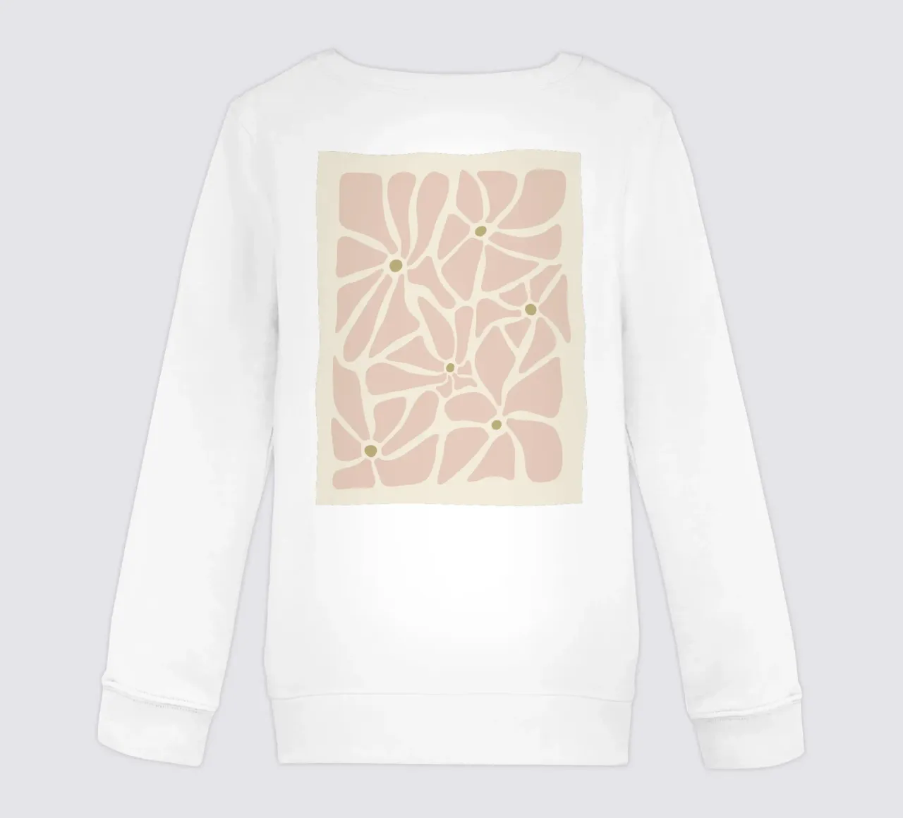 Fiori astratti di metà secolo, color crema, marrone e beige felpa bambino da This Wild Soul - Illustration