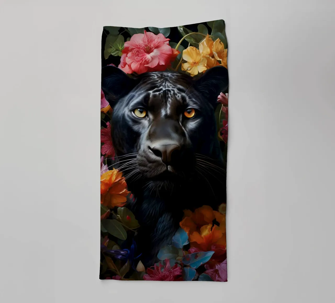 Fiori di pantera asciugamano da bagno da Mateo