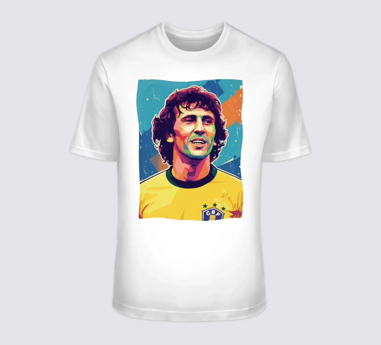 Ritratto pop art di Zico t-shirt da Hantamrata
