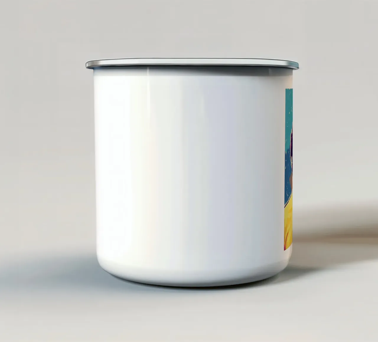 Ritratto pop art di Zico tazza in smalto da Hantamrata