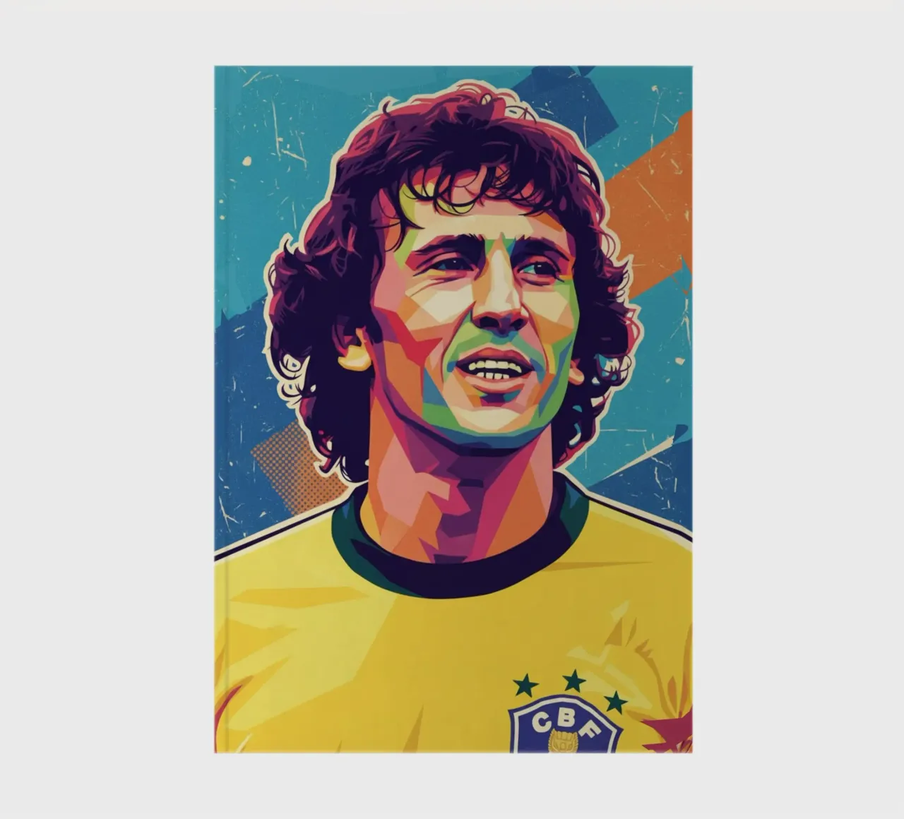 Portrait pop art de Zico carnet de notes de Hantamrata