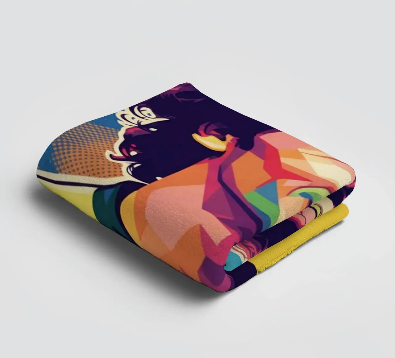 Ritratto pop art di Zico asciugamano da bagno da Hantamrata