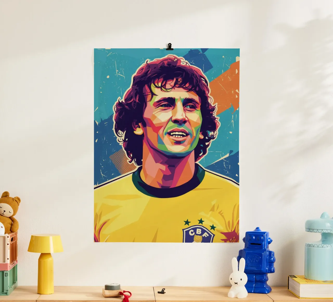 Ritratto pop art di Zico carta hahnemühle da Hantamrata