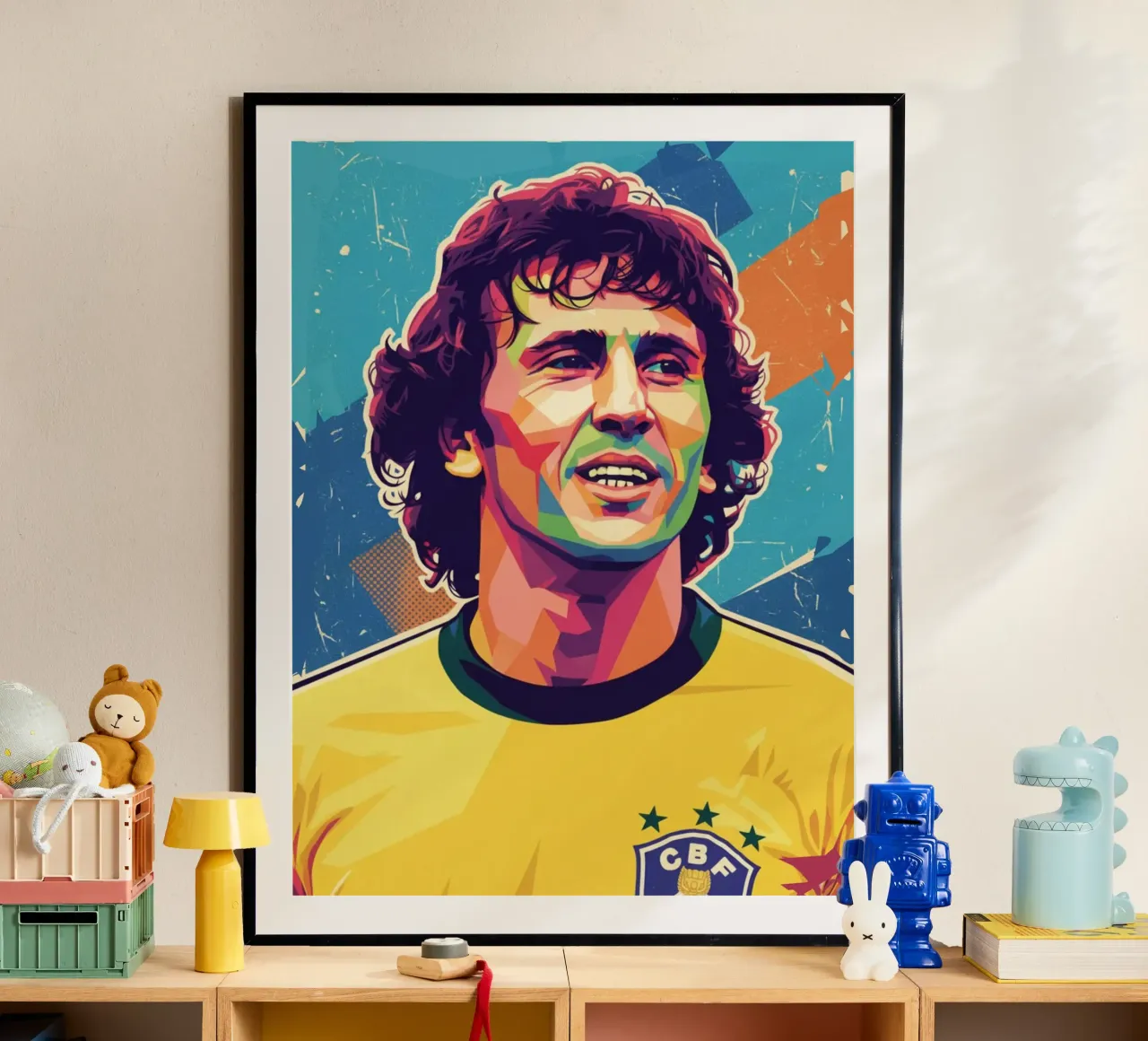 Ritratto pop art di Zico carta hahnemühle da Hantamrata