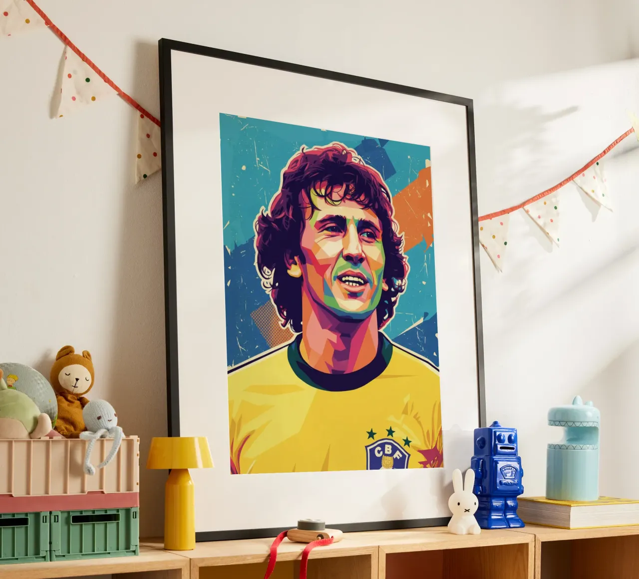 Ritratto pop art di Zico carta hahnemühle da Hantamrata