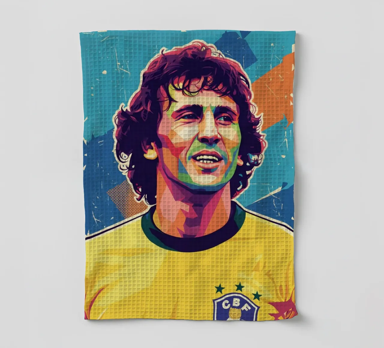 Portrait pop art de Zico torchon de Hantamrata