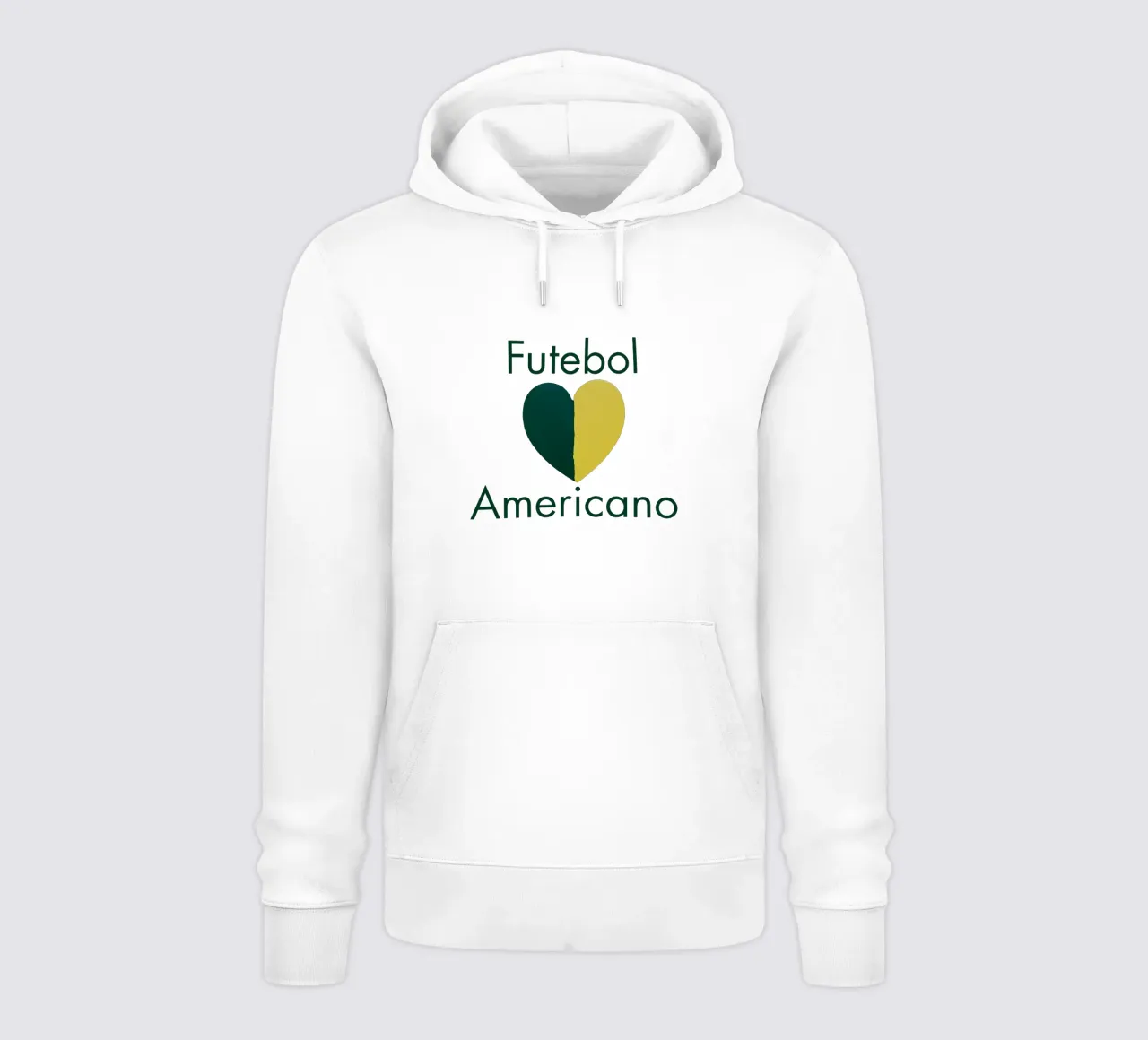 Cuore Futebol Americano verde e oro dipinto a mano felpa con cappuccio da FABOArt