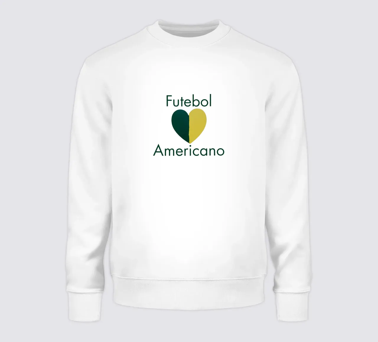 Cuore Futebol Americano verde e oro dipinto a mano felpa da FABOArt