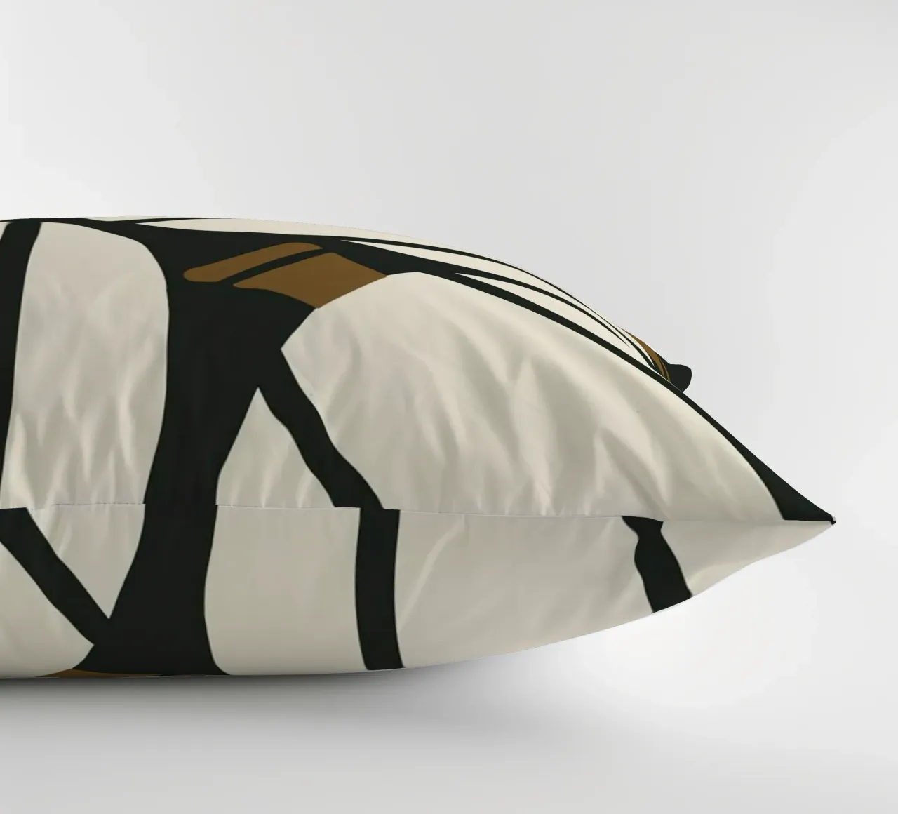 Arte bauhaus di metà secolo in bianco e nero, zucca retrò d'autunno cuscino da This Wild Soul - Illustration