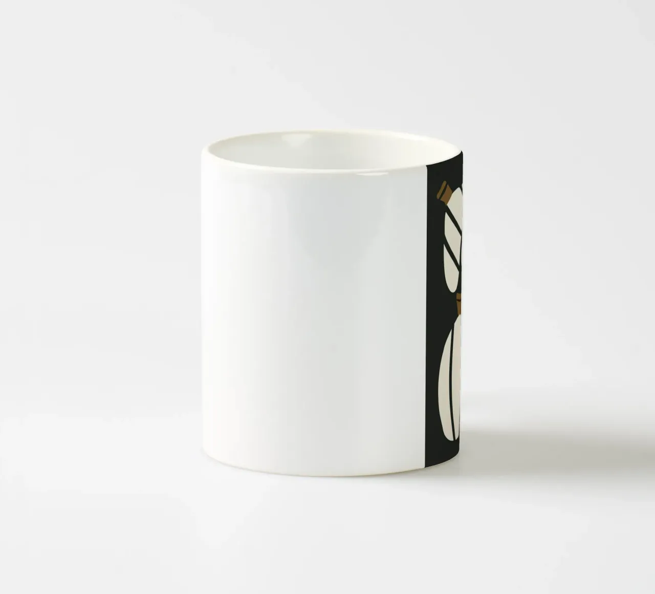 Arte bauhaus di metà secolo in bianco e nero, zucca retrò d'autunno tazza in ceramica da This Wild Soul - Illustration