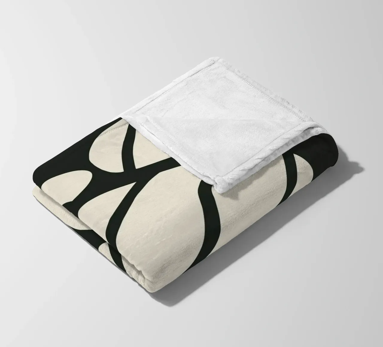 Arte bauhaus di metà secolo in bianco e nero, zucca retrò d'autunno coperta in pile da This Wild Soul - Illustration