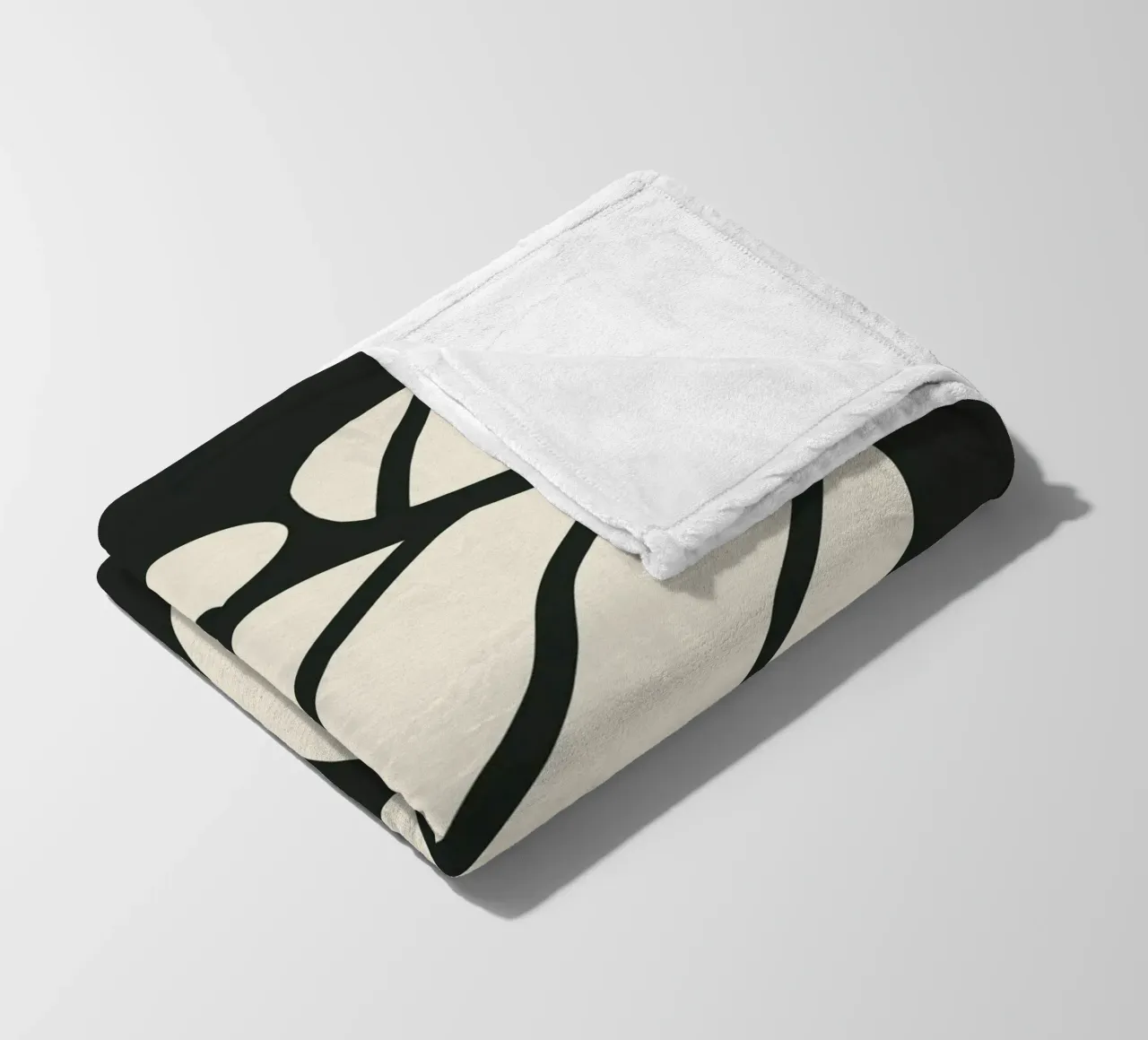 Arte bauhaus di metà secolo in bianco e nero, zucca retrò d'autunno coperta in pile da This Wild Soul - Illustration