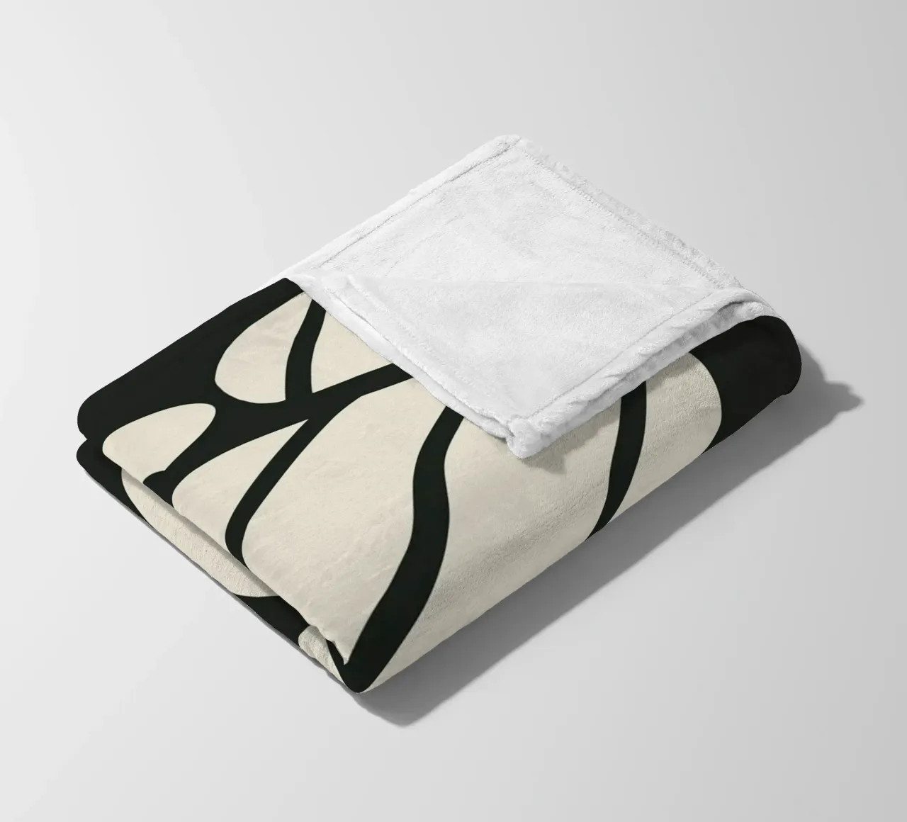 Arte bauhaus di metà secolo in bianco e nero, zucca retrò d'autunno coperta in pile da This Wild Soul - Illustration