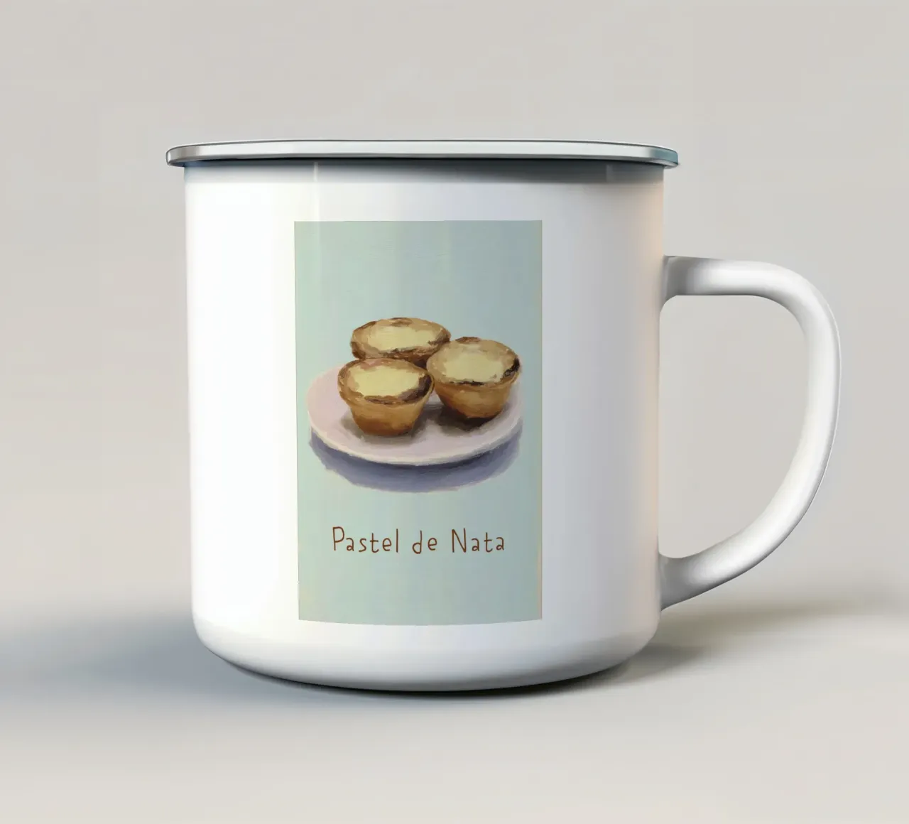 Dolce pastel de nata tazza in smalto da Carinaprint