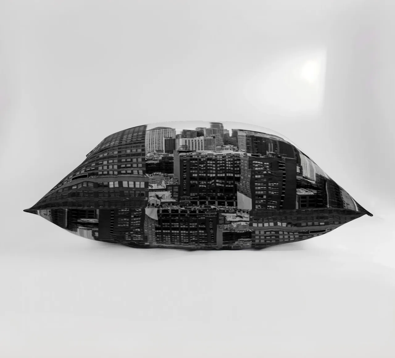 Manhattan Love B&W Art decorative cushion by Carinaprint