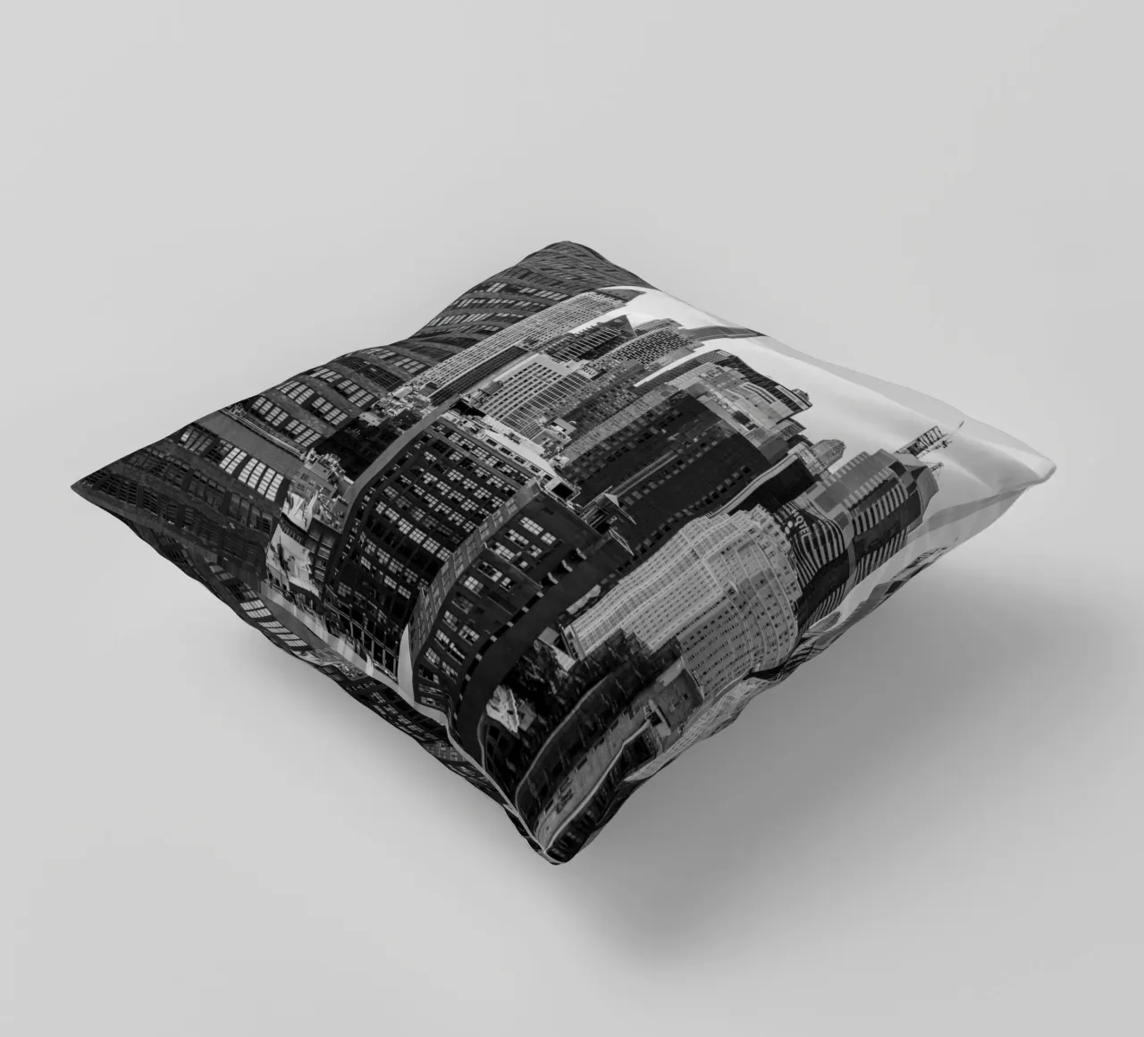 Manhattan Love B&W Art decorative cushion by Carinaprint