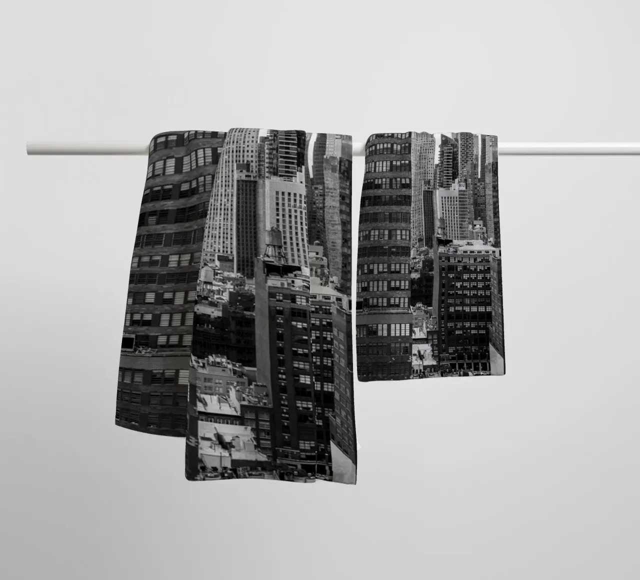 Manhattan liefde B&W kunst badhanddoek van Carinaprint
